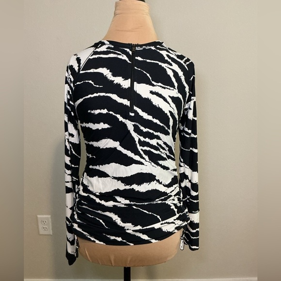 CALIA by Carrie Underwood Tops - Black and White Zebra Print Women's Top